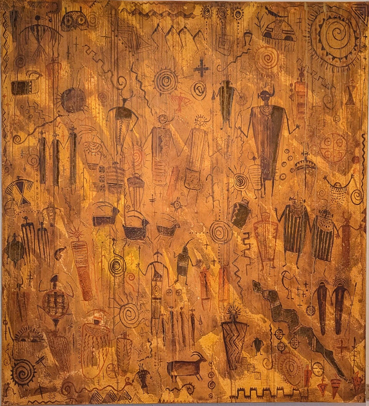 lg. petroglyph painting