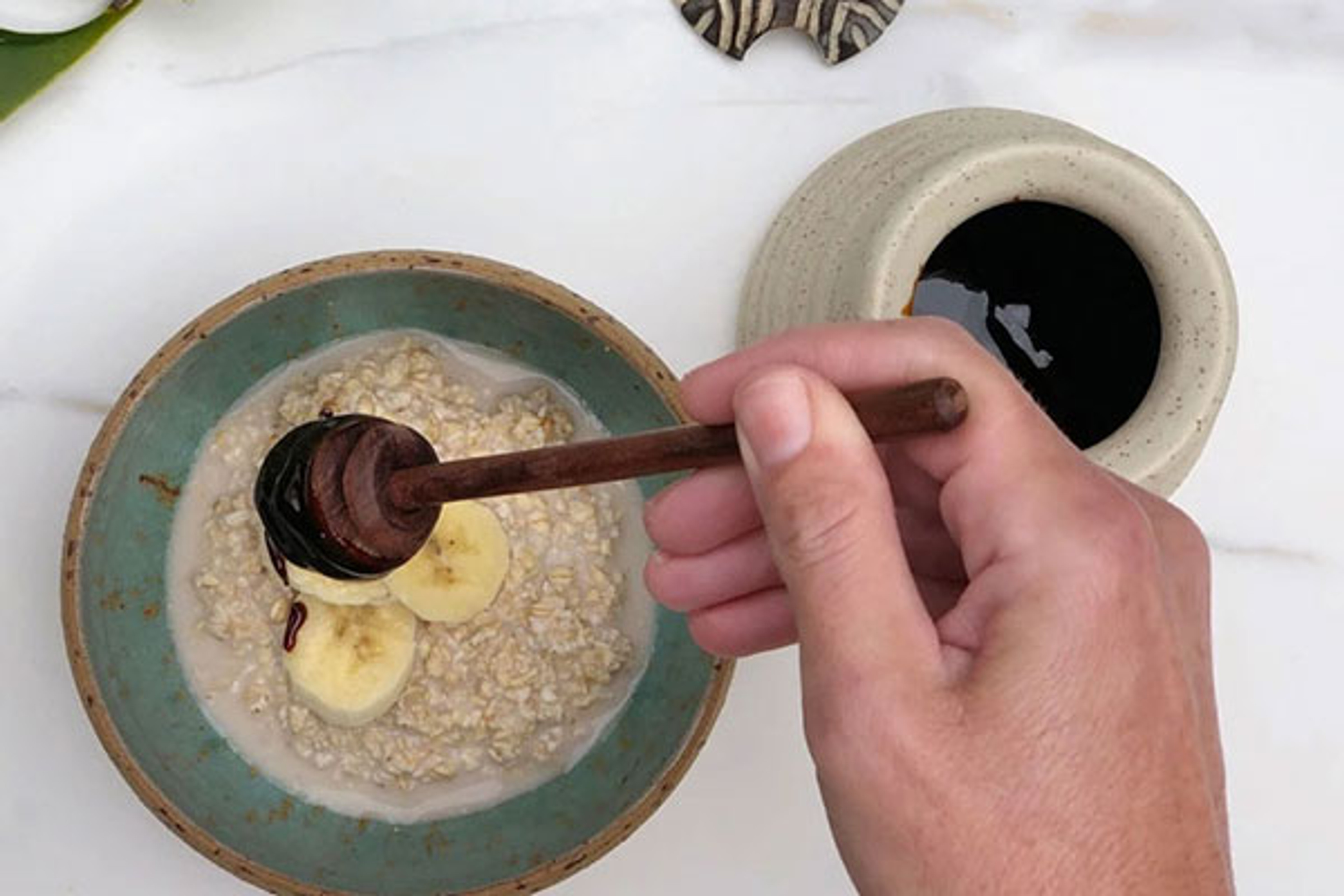 Avena con tahini y silan