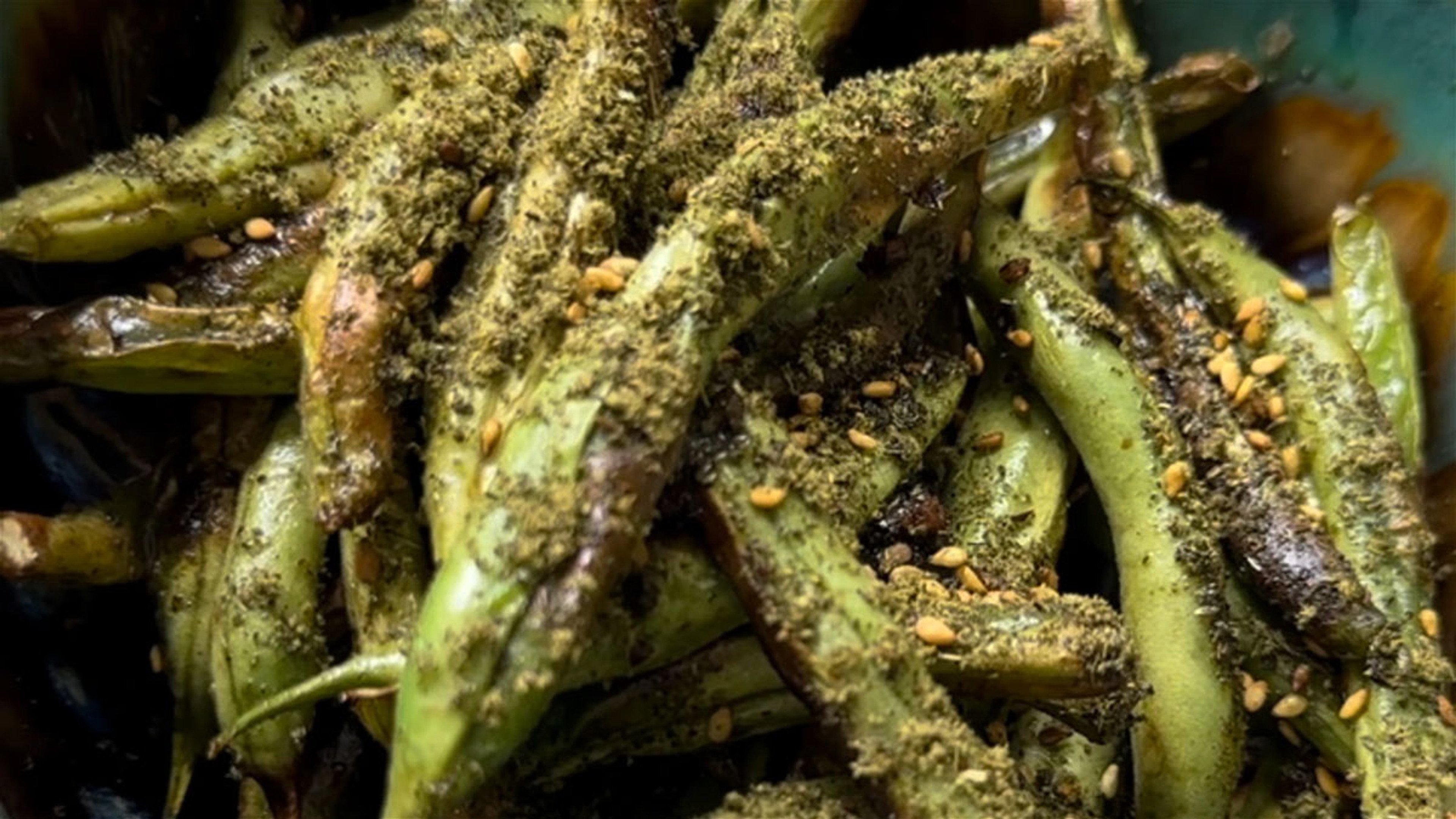 Ejotes con zaatar