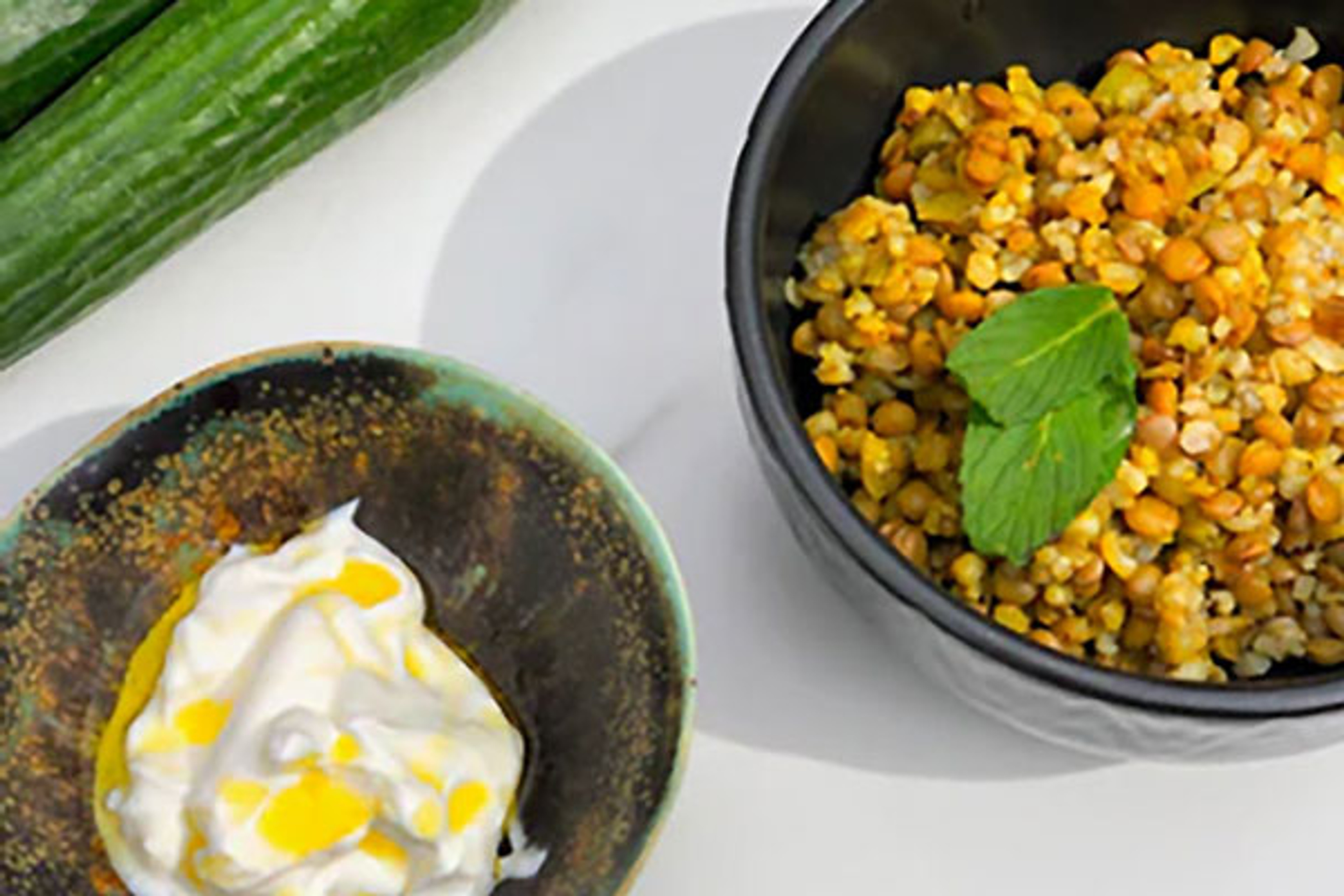 Majadra de Freekeh (Arroz con lenteja hecho con freekeh)