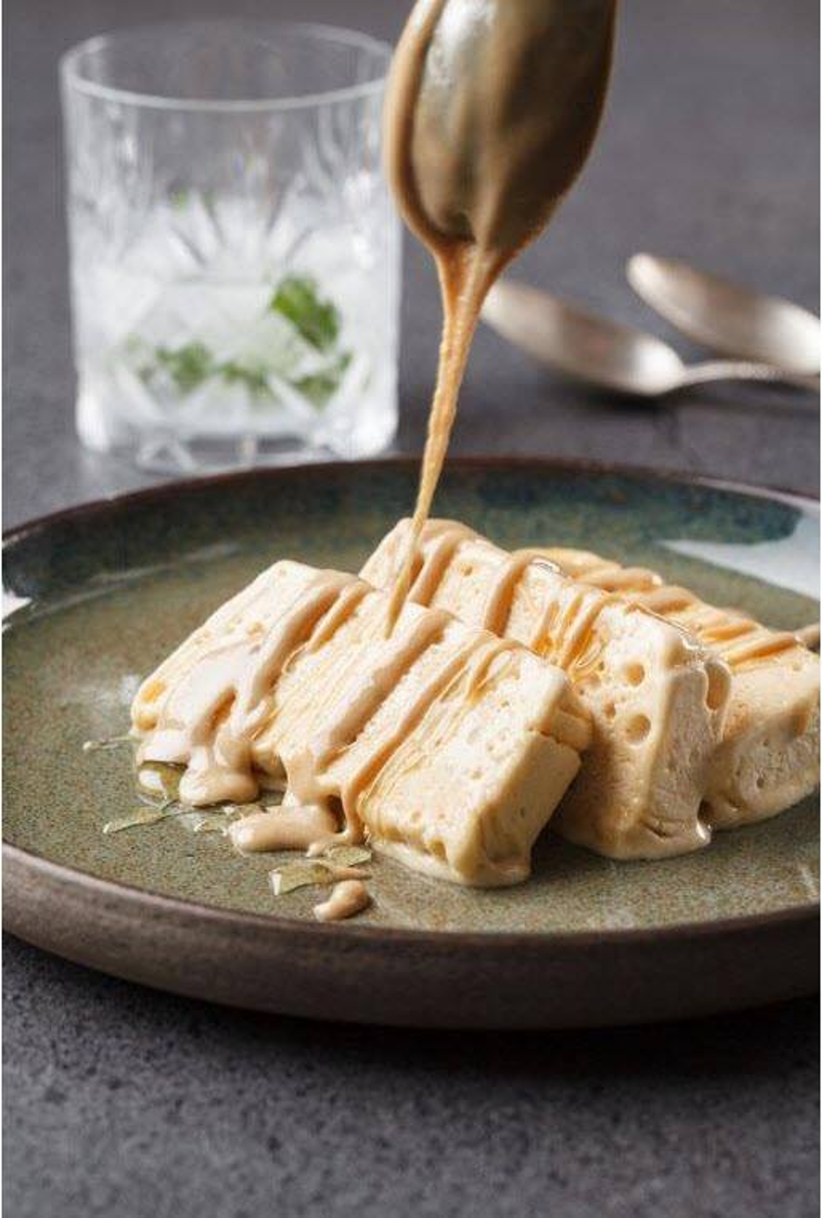 Tronco navideño de tahini