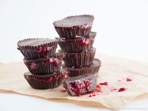 A Halloween Treat: Chocolate Raspberry Cups