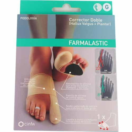 Farmalastic corrector doble juanetes y plantar t-g