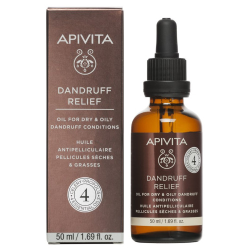 Apivita aceite anticaspa calmante para caspa seca o grasa con apio, propóleo y 4 aceites esenciales