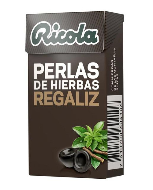 Perlas regaliz sin azúcar 25 g ricola