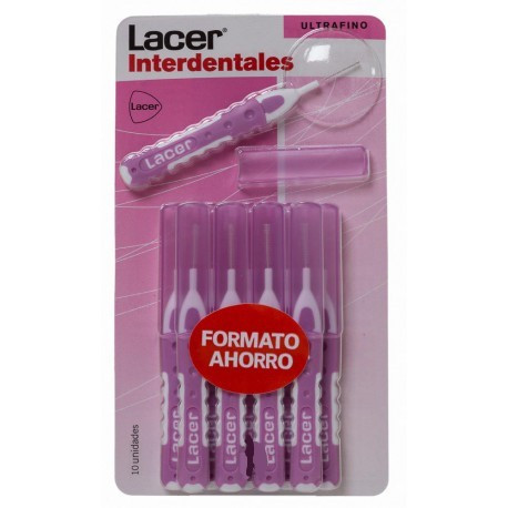 Cepillo interdental recto ultrafino 10 unidades lacer