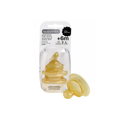 Suavinex tetina látex anatómica talla 2 L 2 unidades