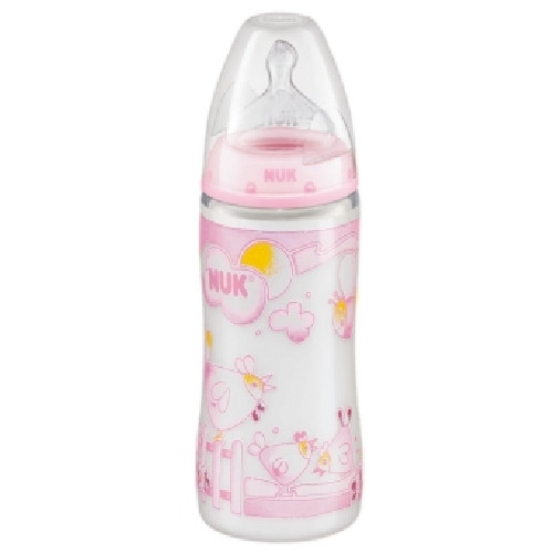 Biberón 0 bpa pp silicona - nuk first choice leche (300 CC t-1 m rose)