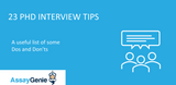 23 PhD Interview tips