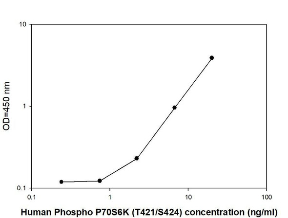 Human Phospho-P70S6K T421/S424 Quantitative PharmaGenie ELISA Kit SBRS1920