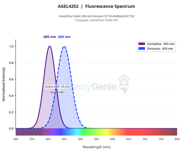 GenieFluor Violet 450 Anti-Human CD11b Antibody [HI11b] (AGEL4252)
