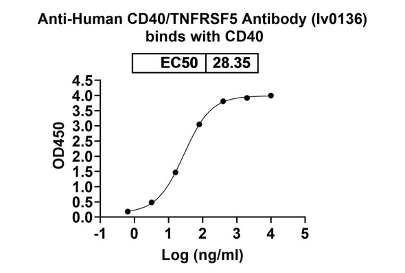 Anti-Human CD40/TNFRSF5 Monoclonal In Vivo Antibody - Low Endotoxin (Iv0136) - bioactivity-binding