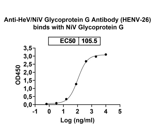 Anti-HeV/NiV Glycoprotein G Recombinant Monoclonal Antibody (HENV-26) - bioactivity-binding