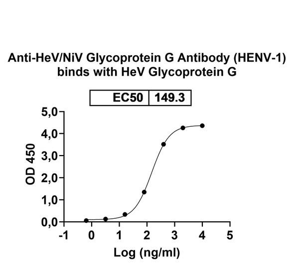 Anti-HeV/NiV Glycoprotein G Recombinant Monoclonal Antibody (HENV-1) - Bioactivity-binding