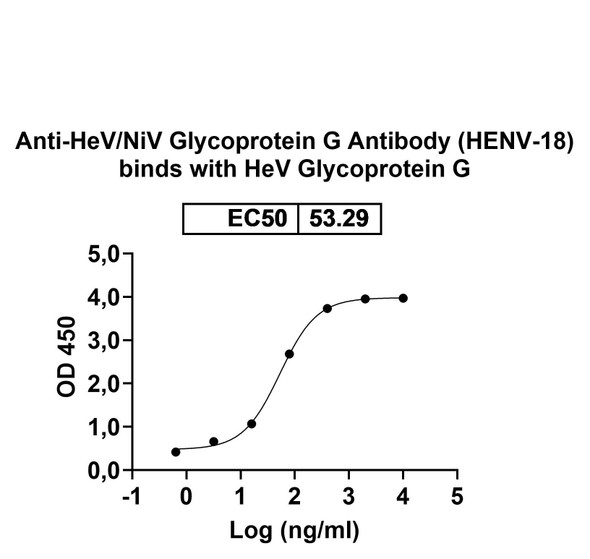 Anti-HeV/NiV Glycoprotein G Recombinant Monoclonal Antibody (HENV-18) - Bioactivity-binding