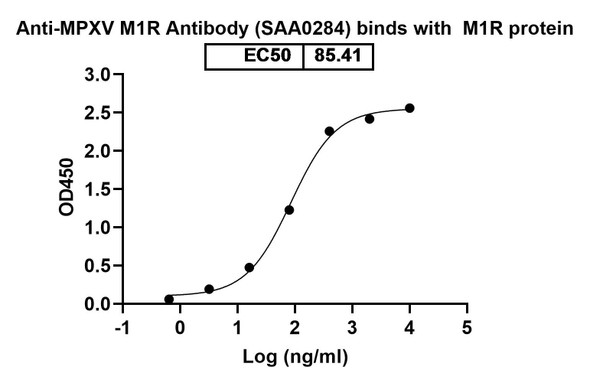 Mouse Anti-Monkeypox virus/MPXV M1R Recombinant Monoclonal Antibody (SAA0284) - bioactivity-binding
