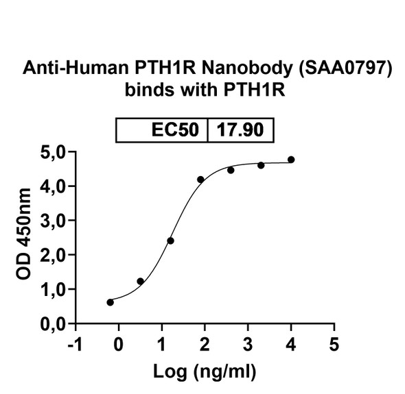 Anti-Human PTH1R Recombinant Nanobody (SAA0797) - Bioactivity-binding