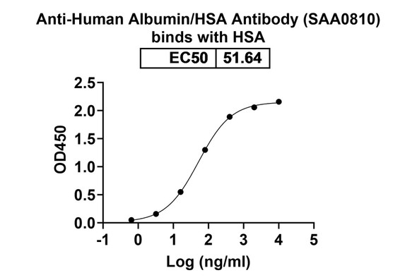Anti-Human Albumin/HSA Recombinant Monoclonal Antibody (SAA0810) - bioactivity-binding