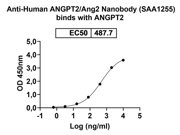 Anti-Human ANGPT2/Ang2 Recombinant Nanobody (SAA1255) - Bioactivity-binding