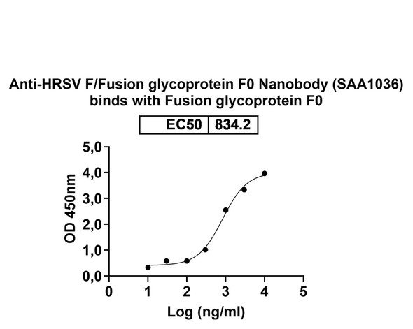 Anti-HRSV F/Fusion glycoprotein F0 Recombinant Nanobody (SAA1036) - Bioactivity-binding