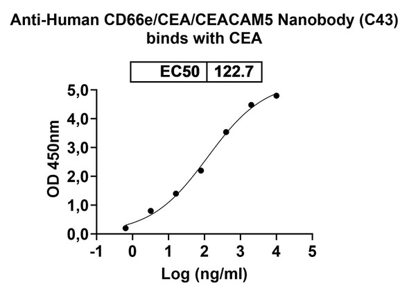 Anti-Human CD66e/CEA/CEACAM5 Recombinant Nanobody (C43) - Bioactivity-binding