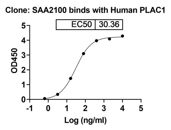 Anti-Human PLAC1 Recombinant Monoclonal Antibody (SAA2100) - bioactivity-binding