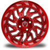 MODZ Carnage Brushed Red Ball Mill 14" Golf Cart Wheel