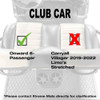 Club Car Floor Mats SET - 1st & 2nd Row - For Club Car Onward 6 Passenger