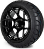 MODZ 14" Renegade Glossy Black with Ball Mill Wheels & Street Tires Combo