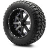 MODZ 14" Assault Glossy Black with Ball Mill Wheels & Off-Road Tires Combo