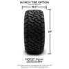 MODZ 14" Vortex Matte Black Wheels & Off-Road Tires Combo