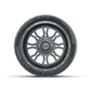Set of (4) 14 in GTW Volt Gunmetal Wheels with 205/40-R14 Fusion GTR Street Tires