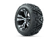 14” GTW Vampire Black and Machined Wheels with 23” Barrage Mud Tires – Set of 4