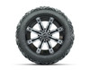 14” GTW Tempest Black and Machined Wheels with 23” Barrage Mud Tires – Set of 4