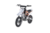 The image showcases the Kayo TS90 90cc Pit Bike, a sleek and agile off-road machine designed for riders of all skill levels. The bike features a compact and lightweight design with a 24.6-inch seat height, making it accessible to a wide range of riders. The 86cc 4-stroke engine and electric/kick start system are highlighted, emphasizing the bike's ease of use and reliability. The front and rear disc brakes are visible, showcasing the bike's safety features. The 12-inch front tire and 10-inch rear tire provide excellent traction and stability, while the conventional front forks and single rear shock ensure a smooth and comfortable ride. The low tack seat cover adds comfort and grip, and the 7-inch ground clearance allows the bike to tackle rough terrains with ease. Overall, the image captures the essence of a versatile, high-performing, and fun pit bike ready for any off-road adventure.