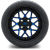 MODZ 14" Formula Blue and Black Wheels & Street Tires Combo