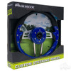 RHOX Steering Wheel, Aviator 4 Blue Grip/Brushed Aluminum Spokes 13" Diameter