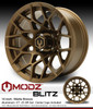 MODZ® Blitz Matte Bronze 14" Golf Cart Wheels and Arisun X-Trail (23x10-14) DOT All-Terrain Golf Cart Tires Combo - Set of 4