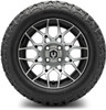 MODZ® Blitz Machined Black 14" Golf Cart Wheels and MODZ® Gripz (23x10-14) All-Terrain Golf Cart Tires Combo - Set of 4