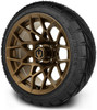 MODZ® Blitz Matte Bronze 14" Golf Cart Wheels and MODZ® Guardian (205/30-14) DOT Golf Cart Tires Combo - Set of 4