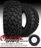 MODZ® Vortex Machined Black 12" Golf Cart Wheels and MODZ® Gripz (22x10-12) All-Terrain Golf Cart Tires Combo - Set of 4