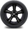 MODZ® Godfather Glossy Black 14" Golf Cart Wheels and Odyssey Tesseract (215/35-14) DOT Steel-Belted Radial Golf Cart Tires Combo - Set of 4