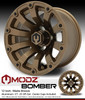 MODZ® Bomber Matte Bronze 12" Golf Cart Wheels and Arisun Cruze (215/50-12) DOT Low Profile Golf Cart Tires Combo - Set of 4