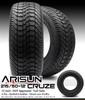 MODZ® Bomber Matte Bronze 12" Golf Cart Wheels and Arisun Cruze (215/50-12) DOT Low Profile Golf Cart Tires Combo - Set of 4