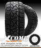 MODZ® Matrix Glossy Black with Ball Mill 15" Golf Cart Wheels and X-Comp Gladiator (23x10-R15) DOT Steel-Belted Radial Golf Cart Tires Combo - Set of 4