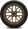MODZ® Matrix Matte Bronze 15" Golf Cart Wheels and X-Comp Gladiator (23x10-R15) DOT Steel-Belted Radial Golf Cart Tires Combo - Set of 4