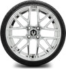 MODZ® Matrix Chrome 15" Golf Cart Wheels and Arisun Cruze (215/35-15) Low Profile DOT Golf Cart Tires Combo - Set of 4