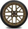 MODZ® Matrix Matte Bronze 15" Golf Cart Wheels and Arisun Cruze (215/35-15) Low Profile DOT Golf Cart Tires Combo - Set of 4