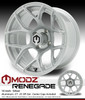 MODZ® Renegade Silver 14" Golf Cart Wheels and Arisun Cruze (205/30-14) Low Profile DOT Golf Cart Tires Combo - Set of 4