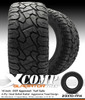 MODZ® Assault Matte Black with Ball Mill 14" Golf Cart Wheels and X-Comp Gladiator (23x10-R14) DOT Steel-Belted Radial Golf Cart Tires Combo - Set of 4